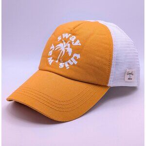 Honolua Wahine Hawaii White Orange Mesh Back Cap Hat Snapback Maui Surf Beach